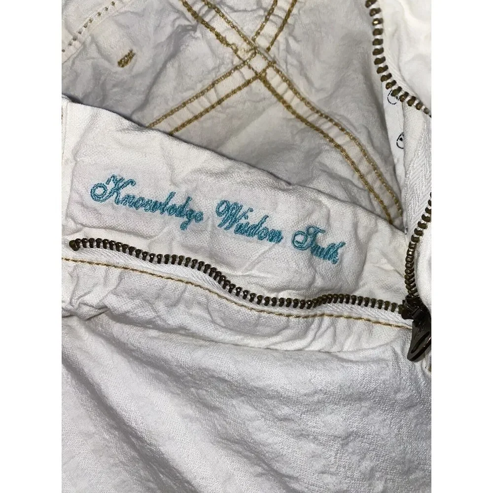Robert Graham Jeans Classic Yates Mens Pants Size 36/32‎ Off White/Ivory